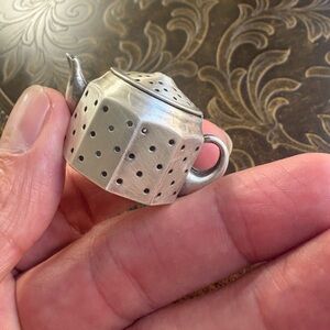 AMCRAFT Attleboro Mass 925 Sterling Silver Antique Teapot Tea Diffuser Strainer